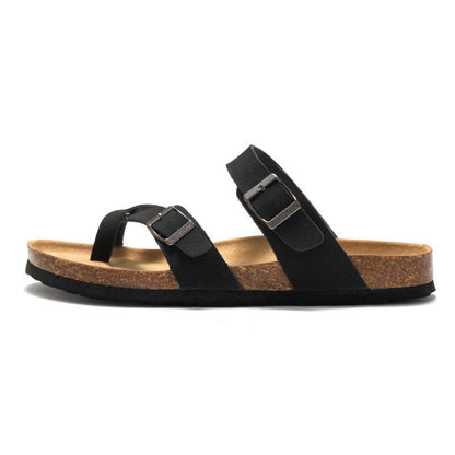 Sandalias Mujer Plataforma Baja con Tiras y Hebilla