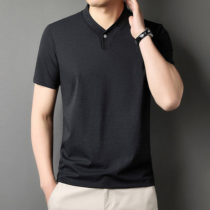 Camiseta Hombre Algodón Elástico Cuello Redondo