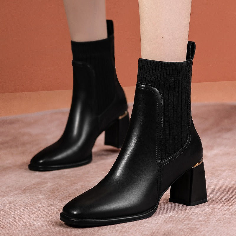 Botas Tacón Alto Elásticas Mujer