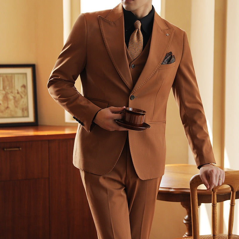 Traje Hombre Clásico 3 Piezas Estilo Empresarial - Vestiria