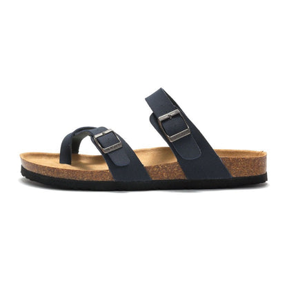 Sandalias Mujer Plataforma Baja con Tiras y Hebilla