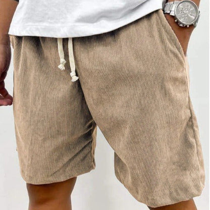 Pantalones cortos pana hombre informal cómodos