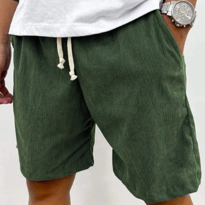 Pantalones cortos pana hombre informal cómodos