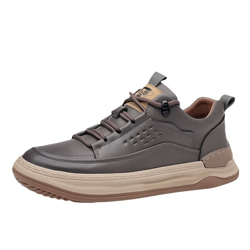 Zapatillas Hombre Cuero Elásticas Cómodas