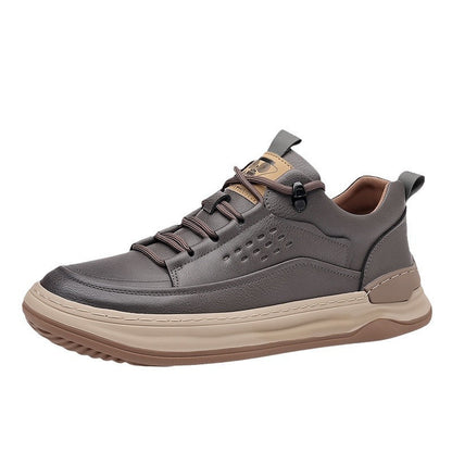 Zapatillas Hombre Cuero Elásticas Cómodas