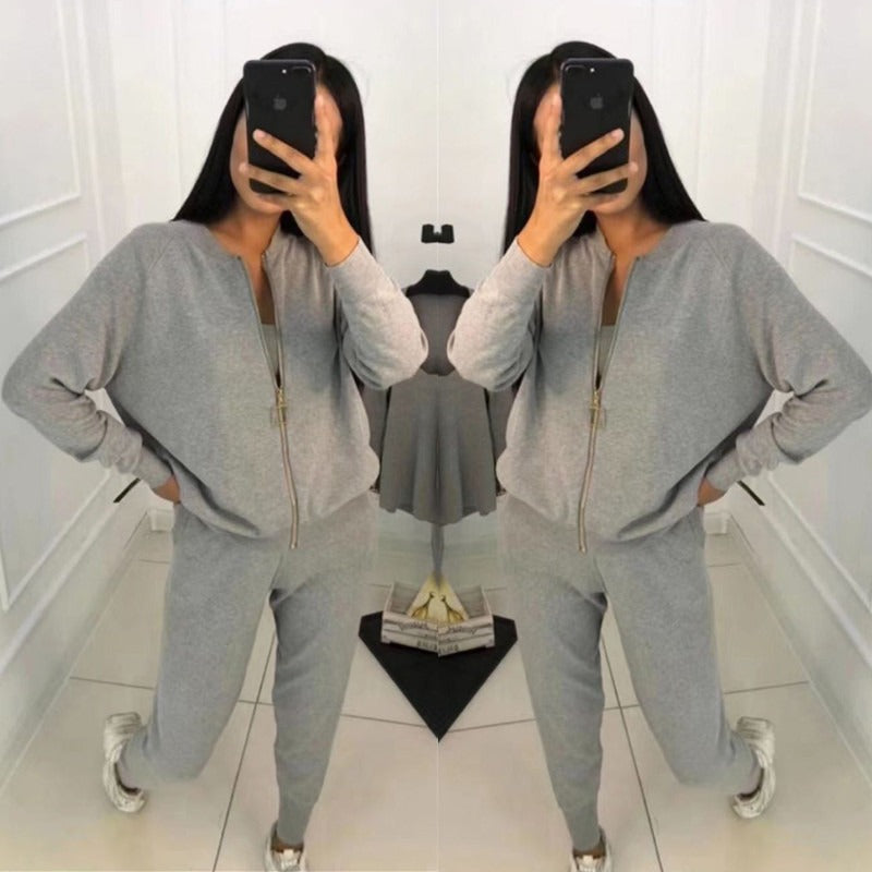 Chaqueta mujer cuello redondo cremallera metalizada moda