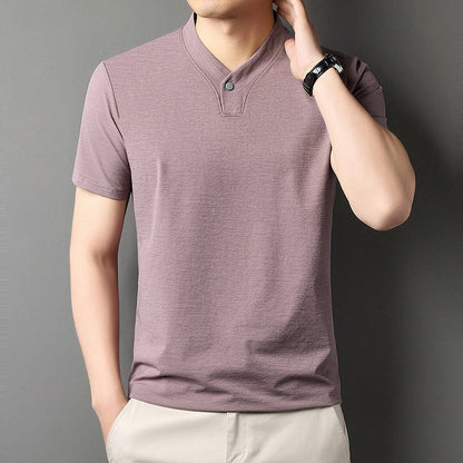 Camiseta Hombre Algodón Elástico Cuello Redondo
