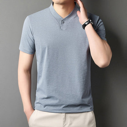 Camiseta Hombre Algodón Elástico Cuello Redondo