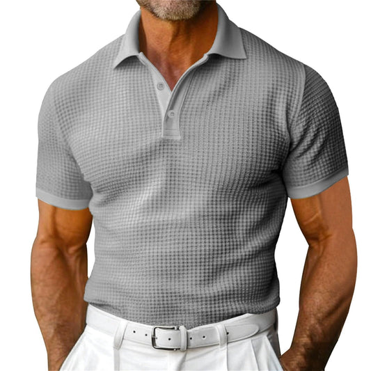 Polo Hombre Textura Waffle Estilo Clásico - Vestiria