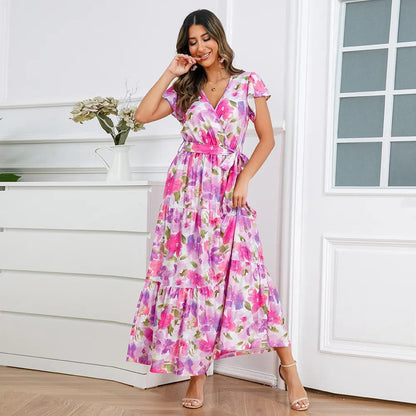 Vestido Floral Femenino Con Volantes