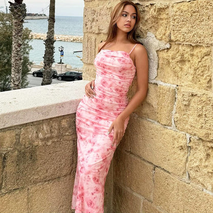 Vestido Mujer Floral Elegante con Tirantes Delicados - Vestiria