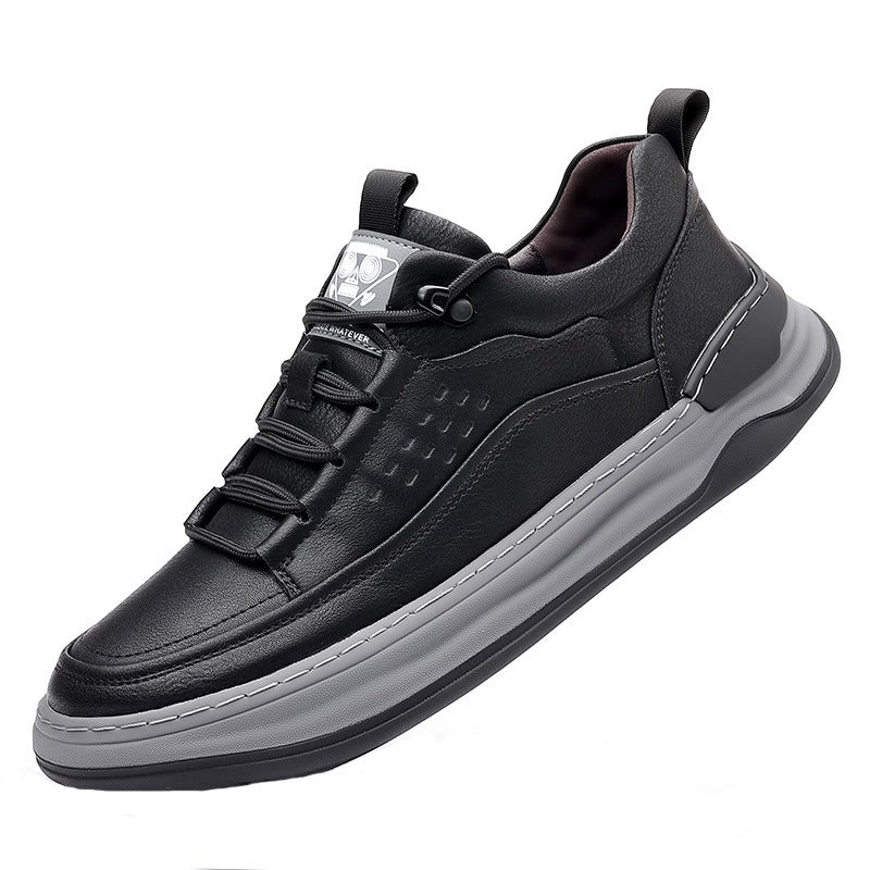 Zapatillas Hombre Cuero Elásticas Cómodas