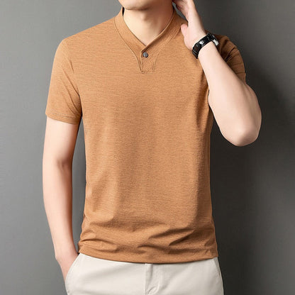 Camiseta Hombre Algodón Elástico Cuello Redondo
