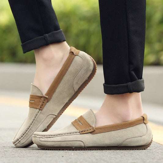 Zapatos mocasines de ante clásicos hombre - Vestiria