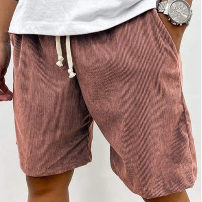 Pantalones cortos pana hombre informal cómodos