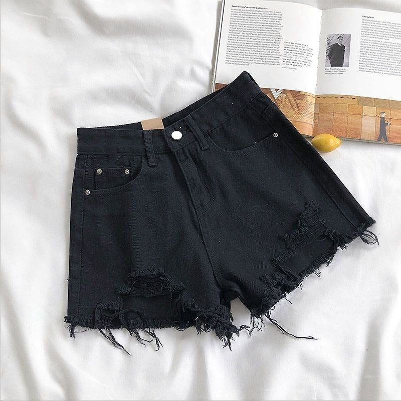 Shorts vaqueros mujer desgastados estilo libre