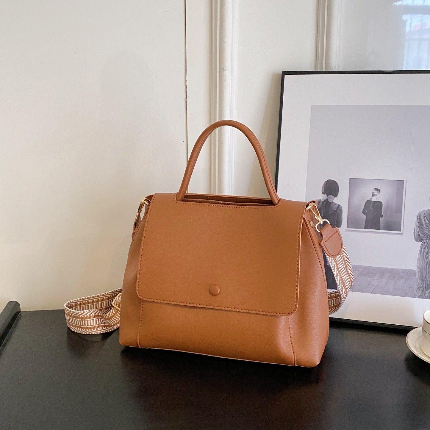 Bolso Bandolera Mujer Piel Imitación Estructurado