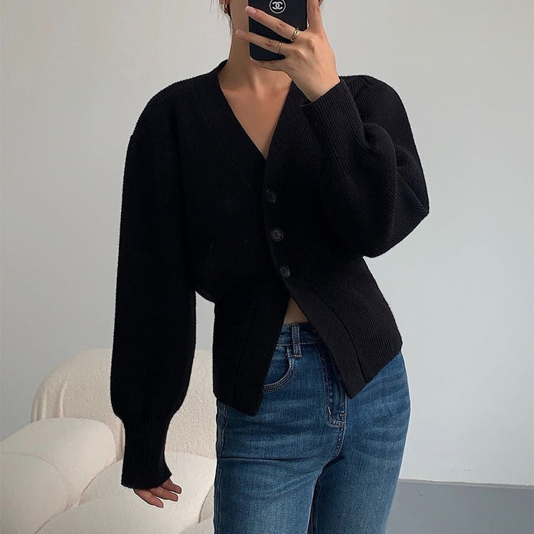 Cárdigan Mujer Escote V Estilo Chic