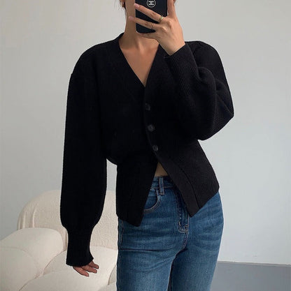 Cárdigan Mujer Escote V Estilo Chic