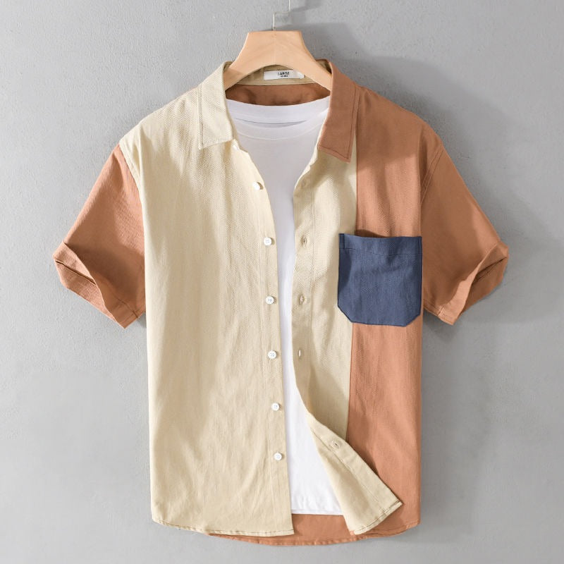 Camisa Hombre Estampado Colorido Casual - Vestiria