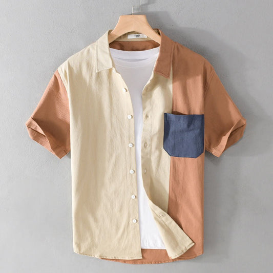 Camisa Hombre Estampado Colorido Casual - Vestiria