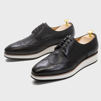Zapatos Derby Hombre Cuero Clásicos Elegantes