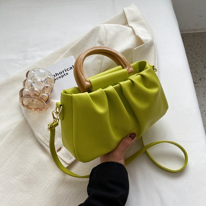 Bolso Mujer Piel Fruncida Elegante - Vestiria