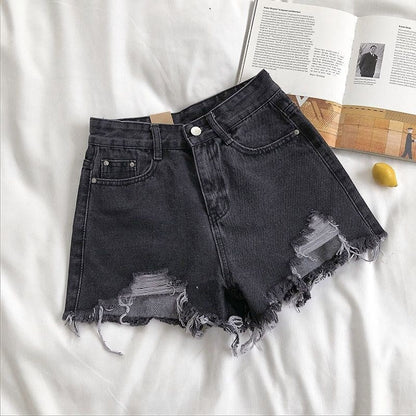Shorts vaqueros mujer desgastados estilo libre
