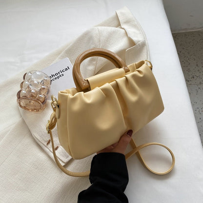 Bolso Mujer Piel Fruncida Elegante
