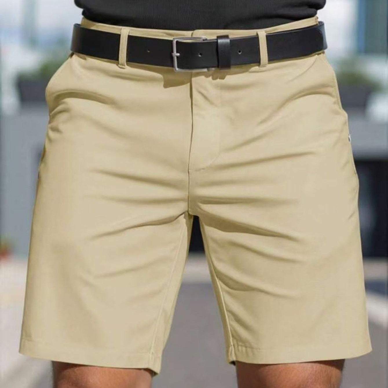 Pantalones cortos deportivos elásticos ajustados hombre