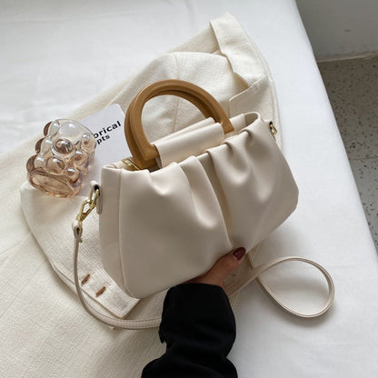 Bolso Mujer Piel Fruncida Elegante