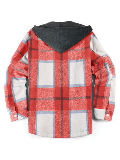 Chaqueta Hombre Cuadros Abrigo Deportivo