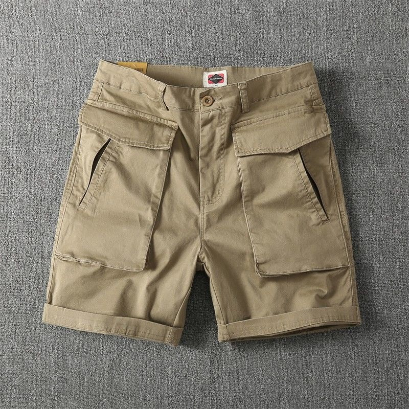 Pantalones cortos hombre algodón casual con bolsillos