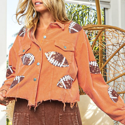 Chaqueta Mujer Pana Glamour Estilo Calle