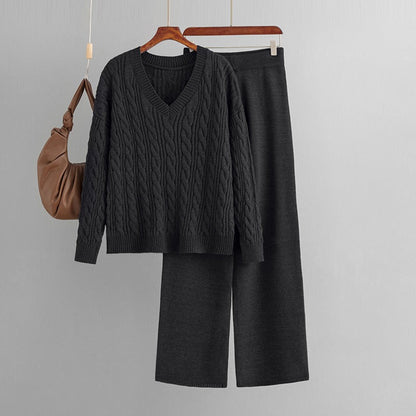 Traje tejido femenino elegante