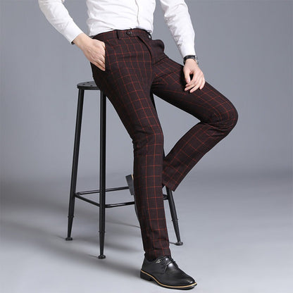 Pantalones Hombre Estrechos a Rayas Elegantes