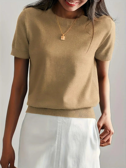 Camisa Punto Cuello Redondo Cómoda