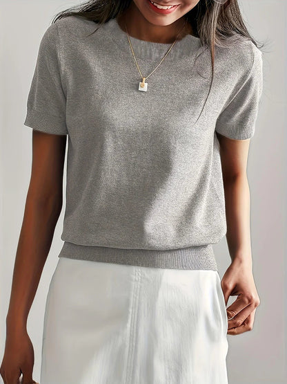 Camisa Punto Cuello Redondo Cómoda