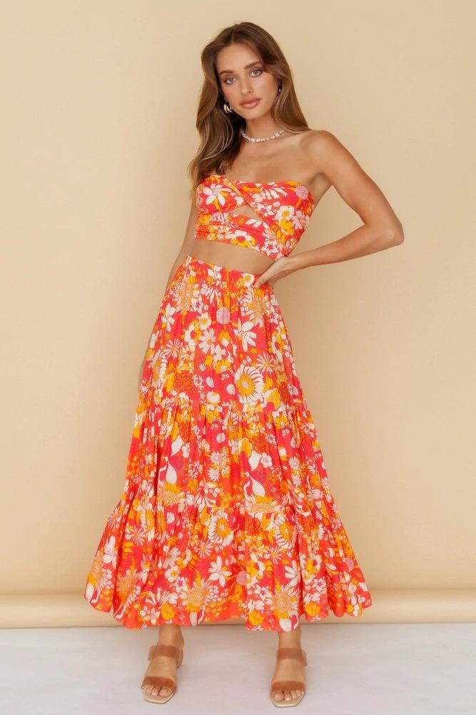 Vestido Escote Estampado Mujer Elegante - Vestiria