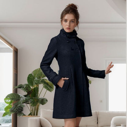Abrigo Mujer Invierno Reversible Cálido con Bolsillos