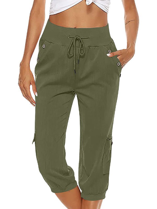 Pantalones Capri Cómodos con Bolsillos Prácticos - Vestiria