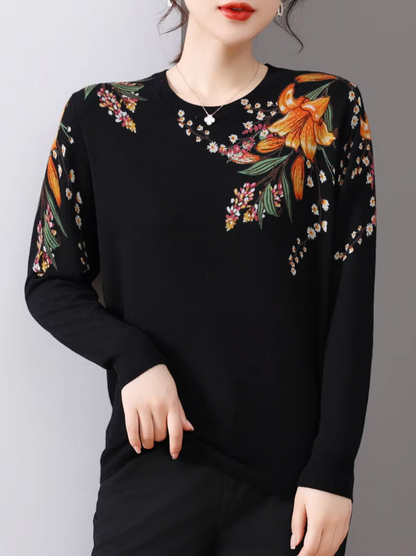 Jersey Florales Suave Mujer