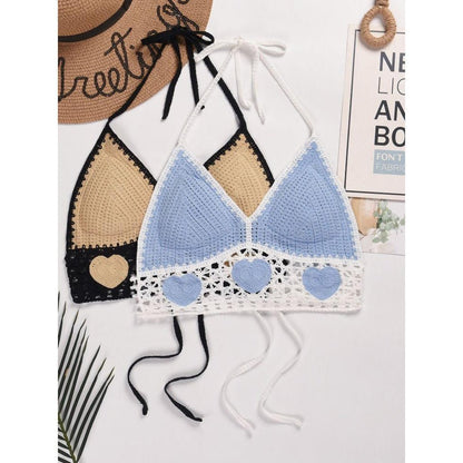 Sujetador corazón crochet romántico - Vestiria
