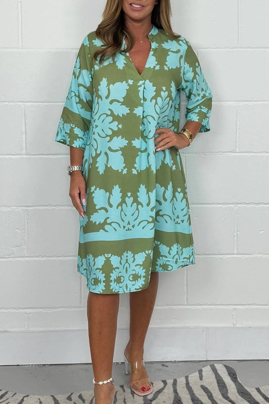 Vestido Midi Floral Elegante Primavera - Vestiria