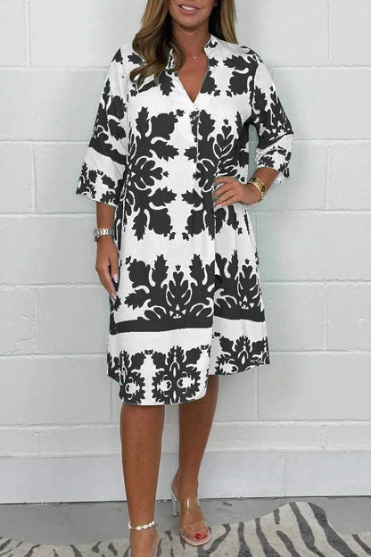Vestido Midi Floral Elegante Primavera