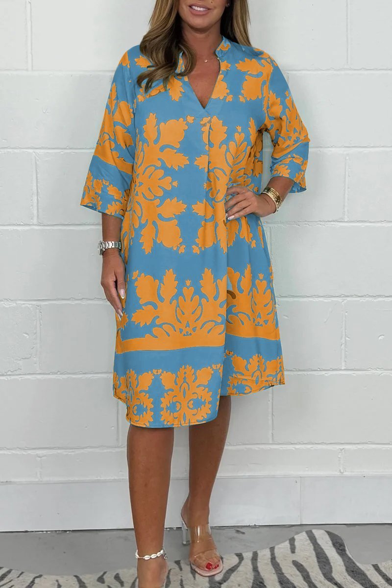 Vestido Midi Floral Elegante Primavera
