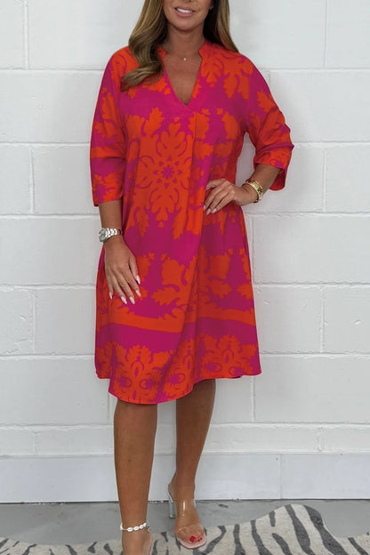 Vestido Midi Floral Elegante Primavera