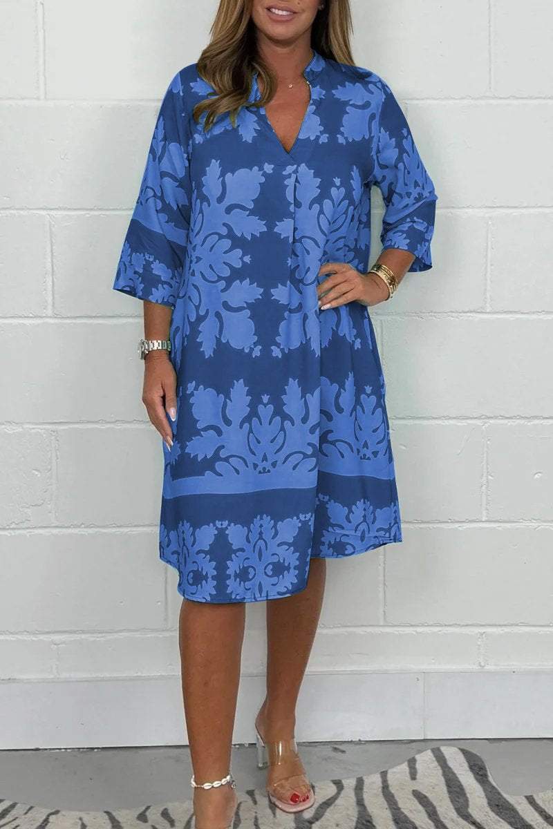 Vestido Midi Floral Elegante Primavera