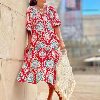 Vestido Maxi Florales Cómodo