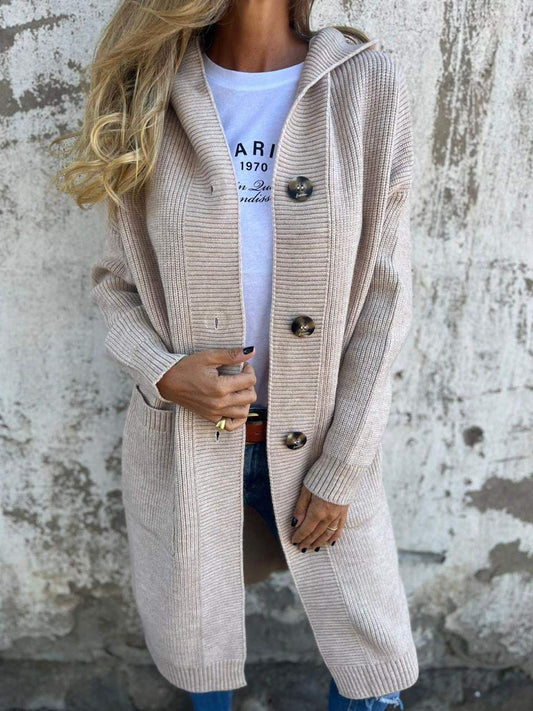 Sudadera larga con capucha y bolsillos mujer - Vestiria